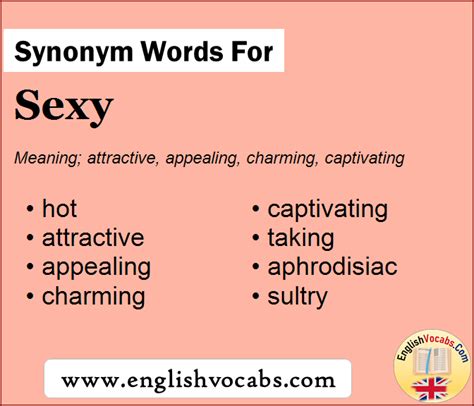 sexiest synonyms|Synonyms of SEXY .